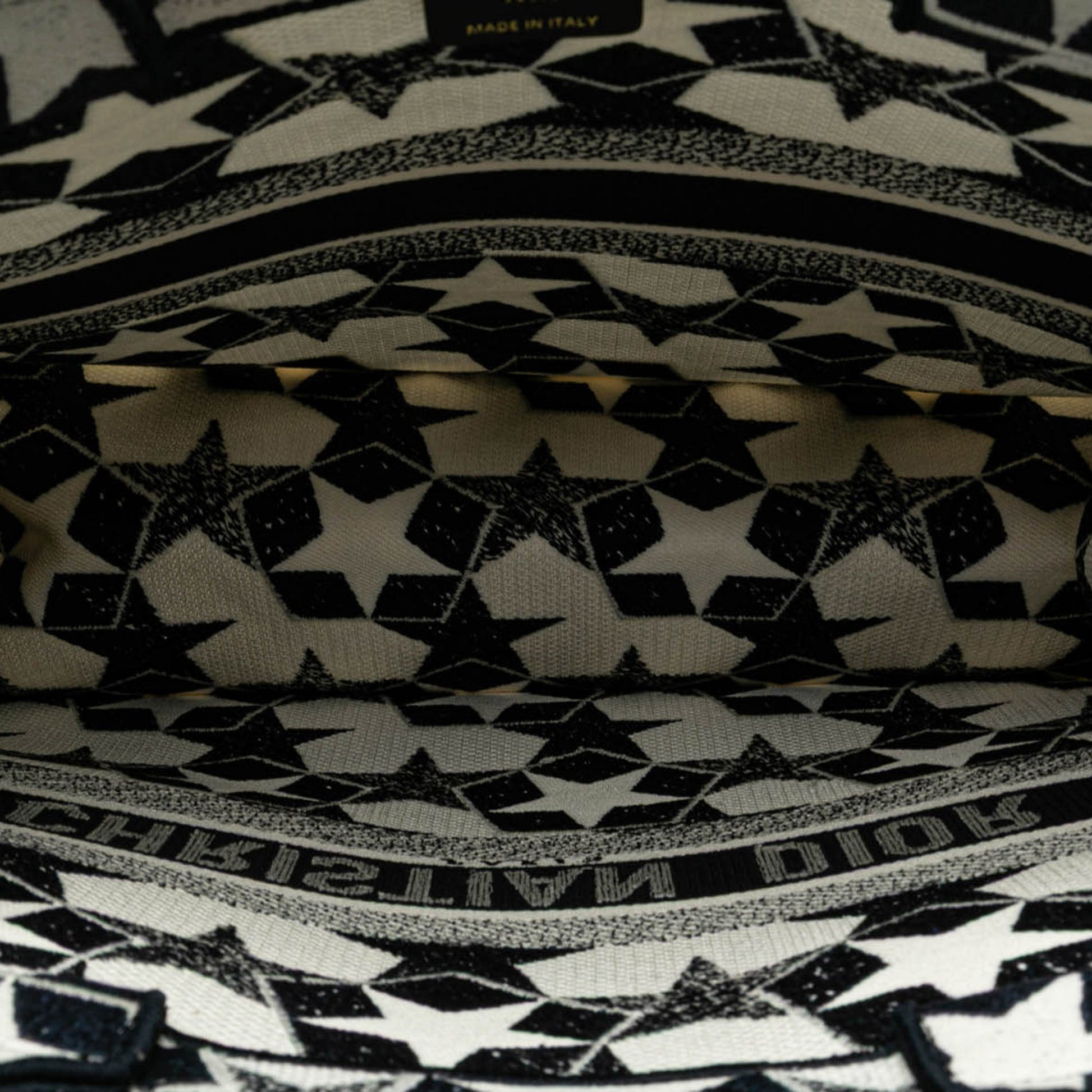 Second hand Dior Book Tote Large Embroidery Canvas Handbag Blue - Tabita Bags