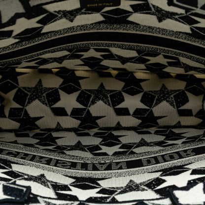 Second hand Dior Book Tote Large Embroidery Canvas Handbag Blue - Tabita Bags