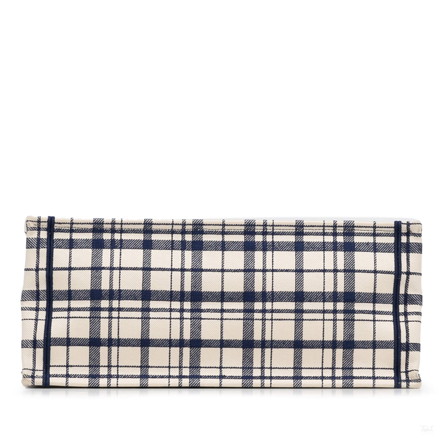 Second hand Dior Book Tote Large Embroidery Canvas Handbag Blue - Tabita Bags