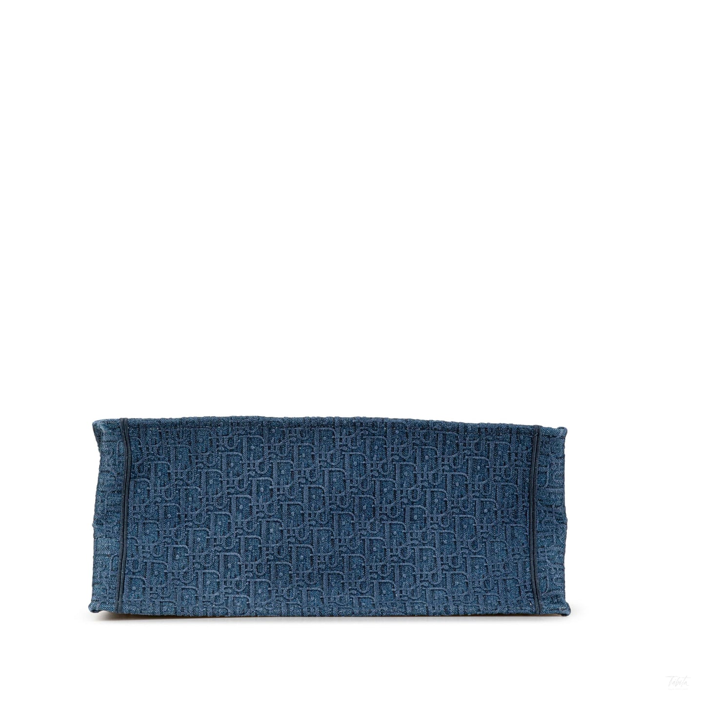 Second hand Dior Book Tote Large Embroidery Canvas Handbag Blue - Tabita Bags