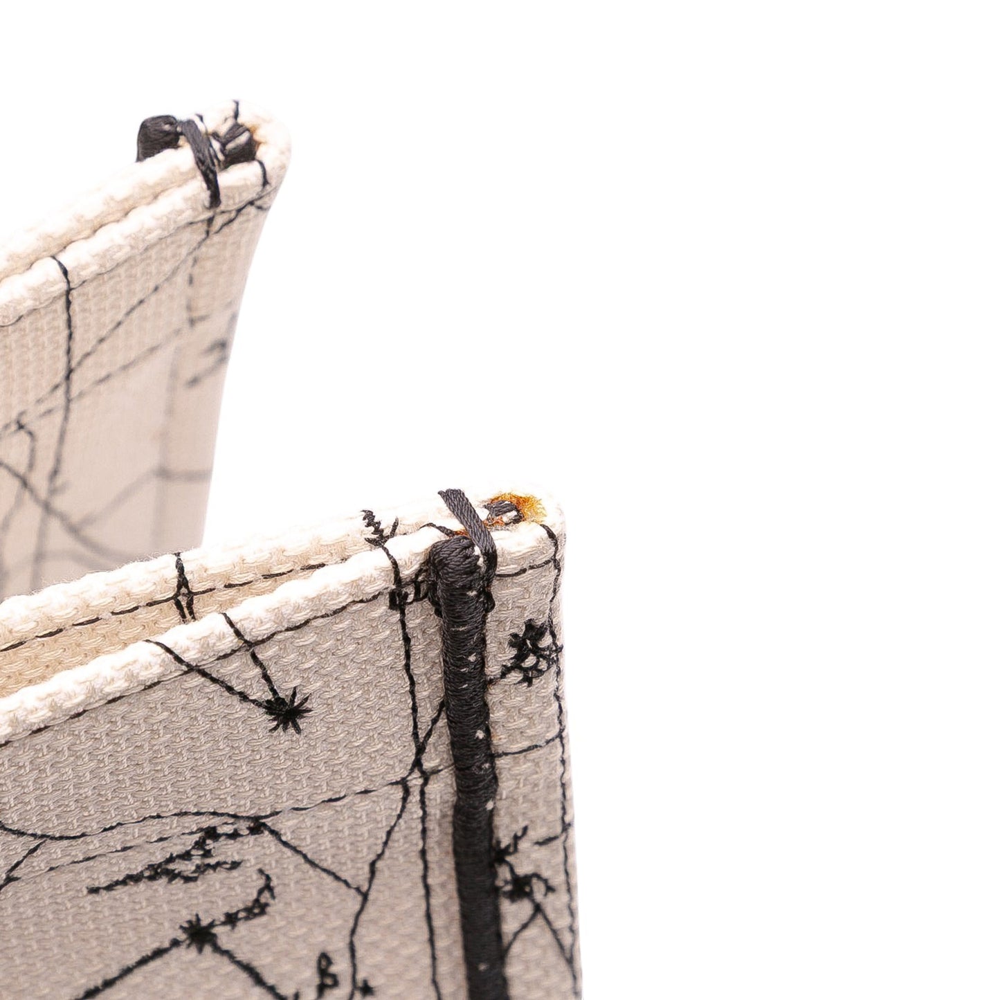 Second hand Dior Book Tote Large Embroidery Canvas Handbag Brown - Tabita Bags