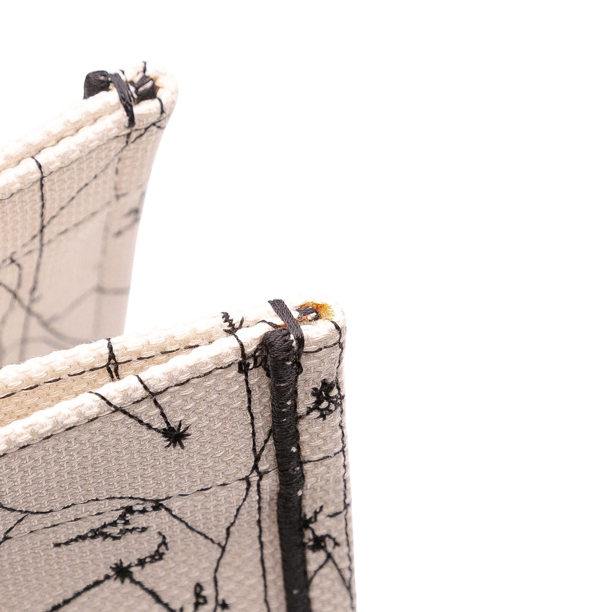 Second hand Dior Book Tote Large Embroidery Canvas Handbag Brown - Tabita Bags