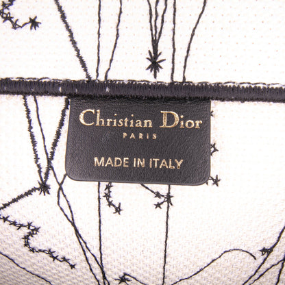 Second hand Dior Book Tote Large Embroidery Canvas Handbag Brown - Tabita Bags