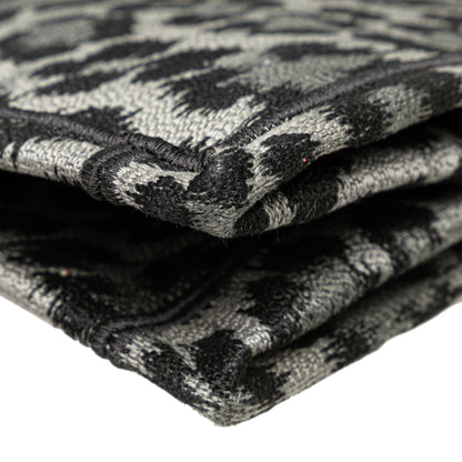 Second hand Dior Book Tote Large Embroidery Canvas Handbag Grey - Tabita Bags