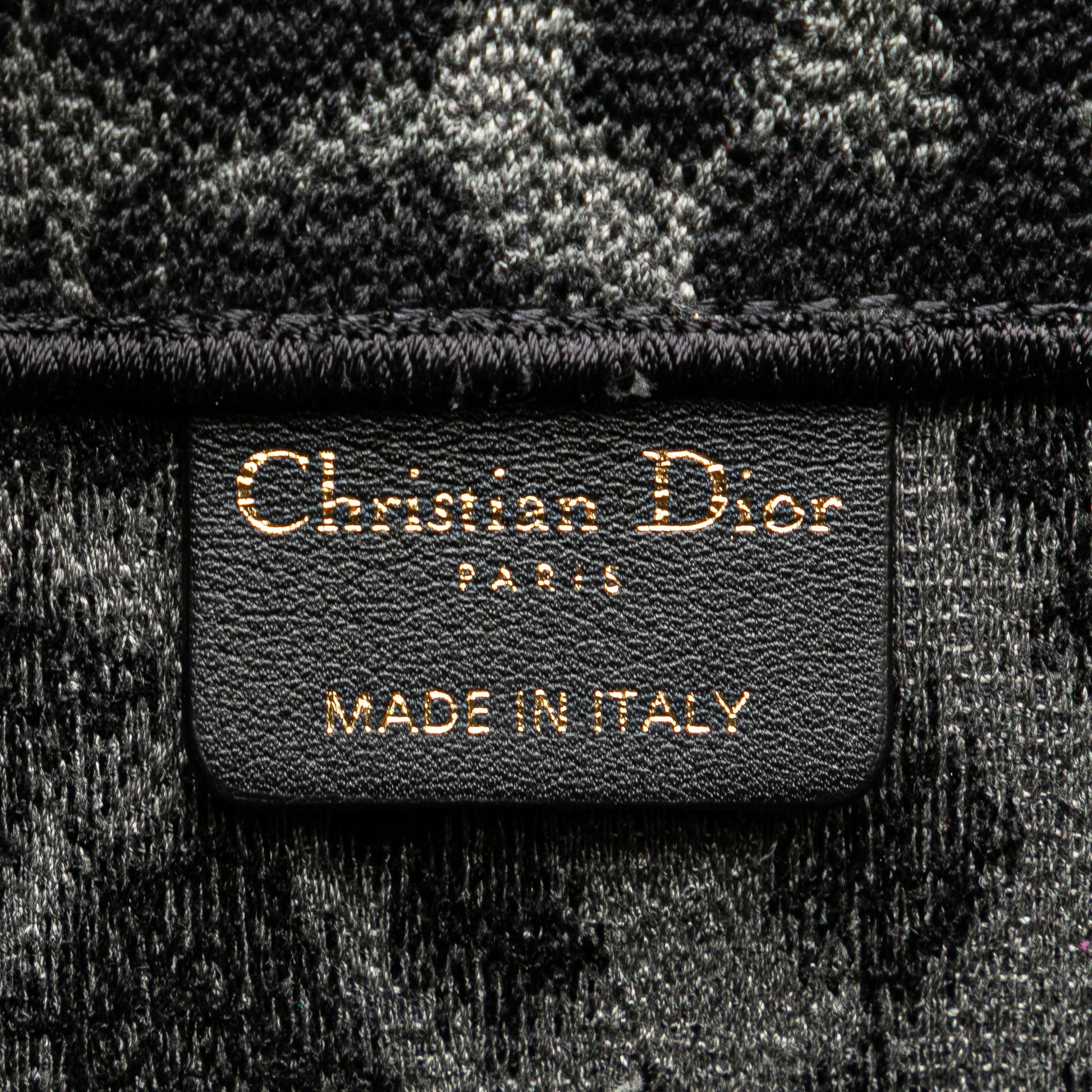 Second hand Dior Book Tote Large Embroidery Canvas Handbag Grey - Tabita Bags