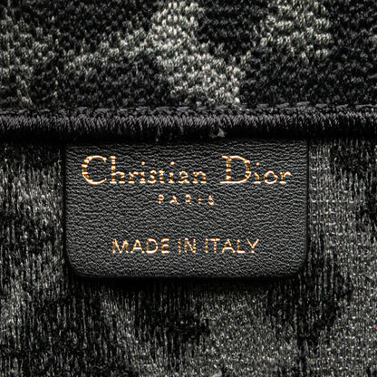 Second hand Dior Book Tote Large Embroidery Canvas Handbag Grey - Tabita Bags