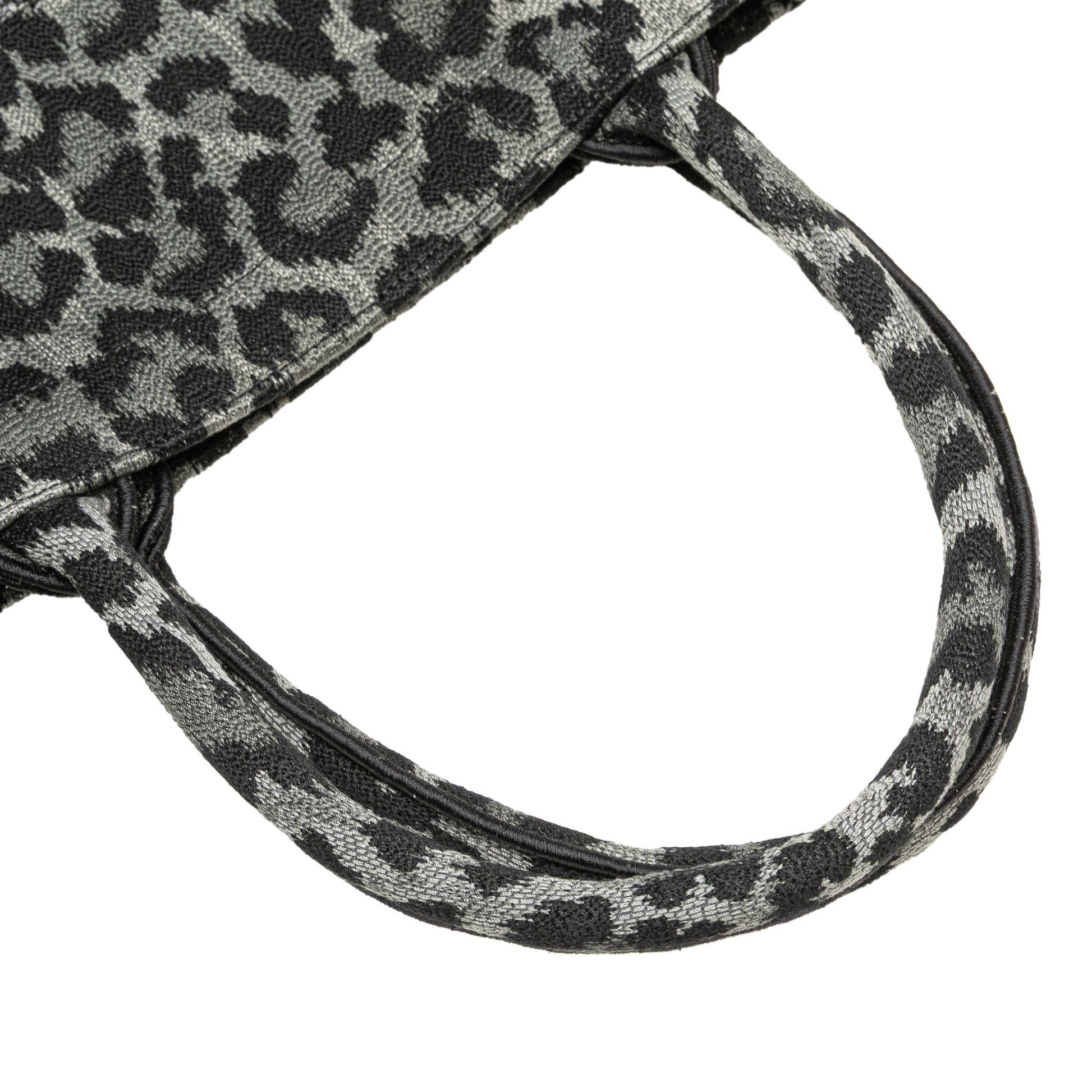 Second hand Dior Book Tote Large Embroidery Canvas Handbag Grey - Tabita Bags