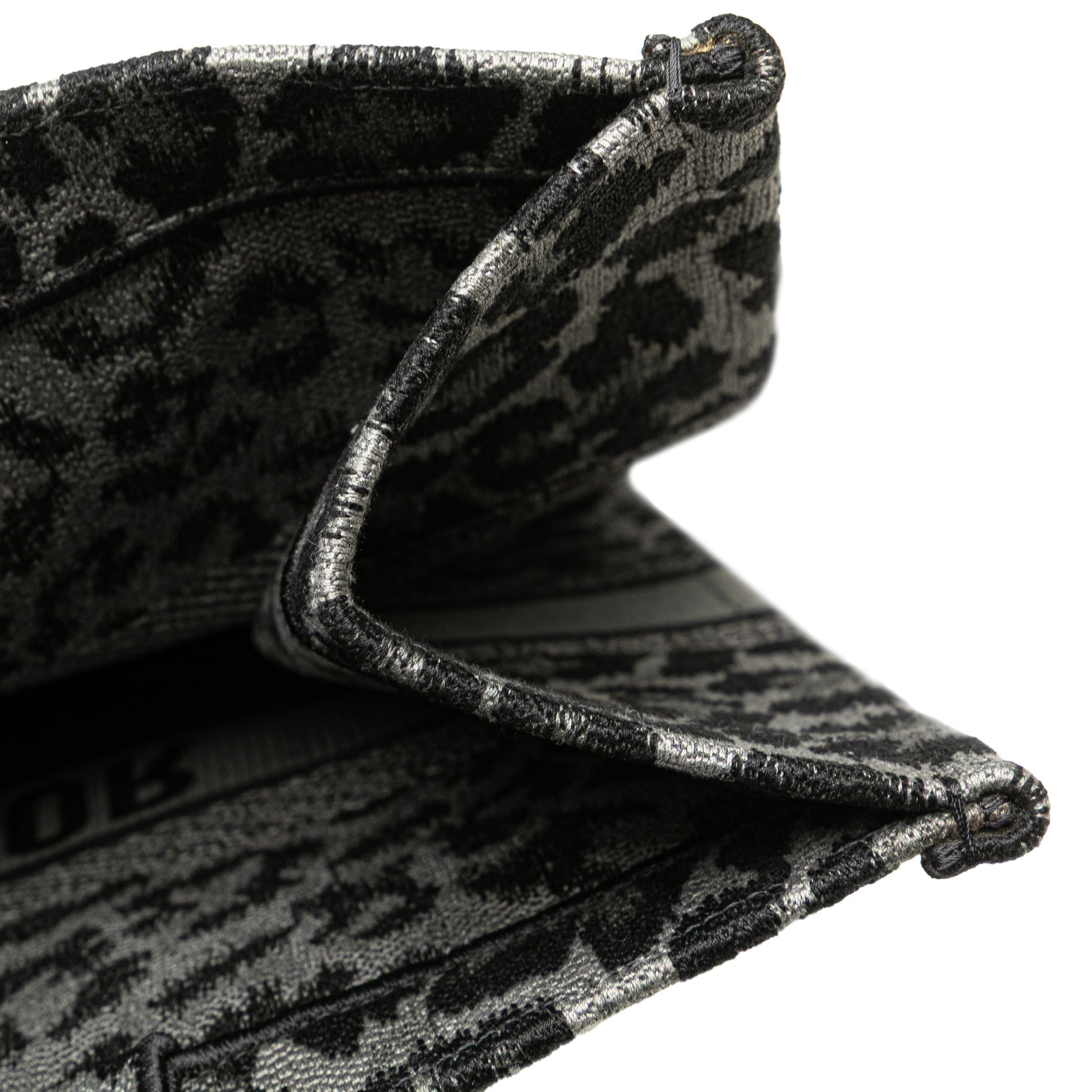 Second hand Dior Book Tote Large Embroidery Canvas Handbag Grey - Tabita Bags