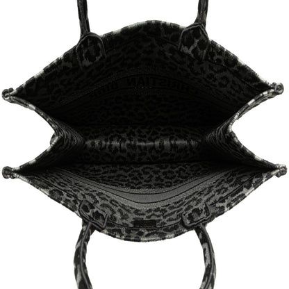 Second hand Dior Book Tote Large Embroidery Canvas Handbag Grey - Tabita Bags