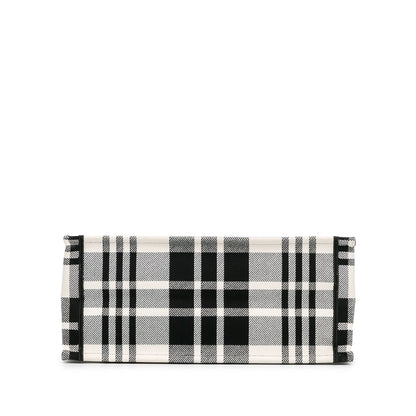 Second hand Dior Book Tote Large Embroidery Canvas Handbag White - Tabita Bags