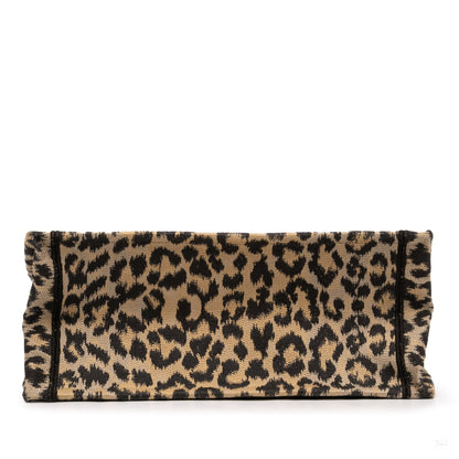 Second hand Dior Book Tote Medium Canvas Embroidery Handbag Mizza Leopard - Tabita Bags