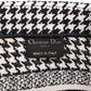 Second hand Dior Book Tote Medium Embroidery Canvas Bag Macro Pied - de - Poule Black & White - Tabita Bags