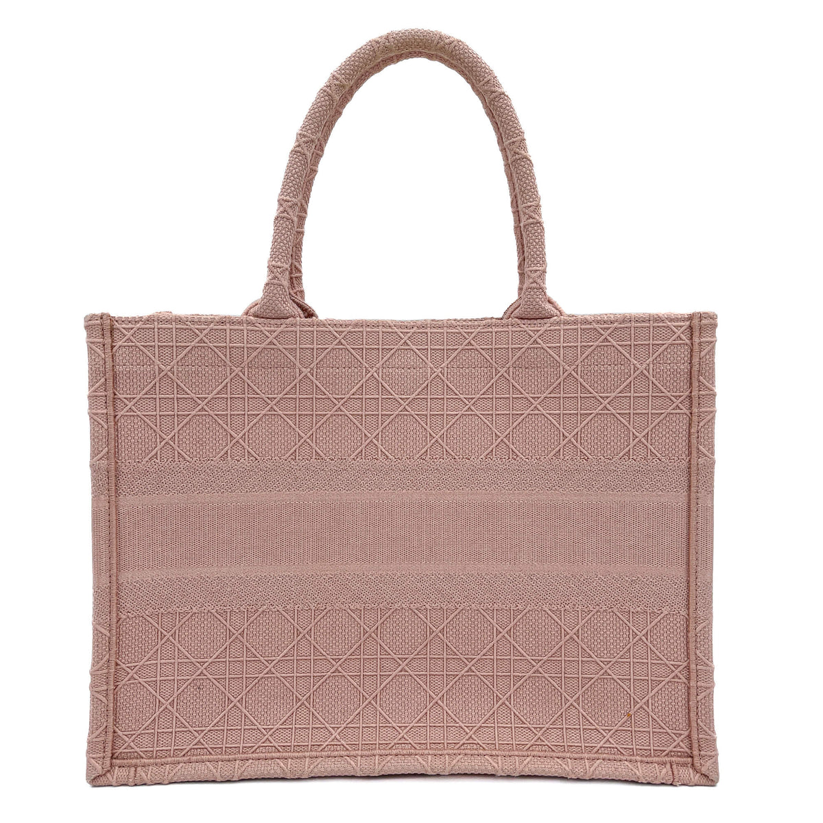 Second hand Dior Book Tote Medium Embroidery Canvas Bag Pink - Tabita Bags