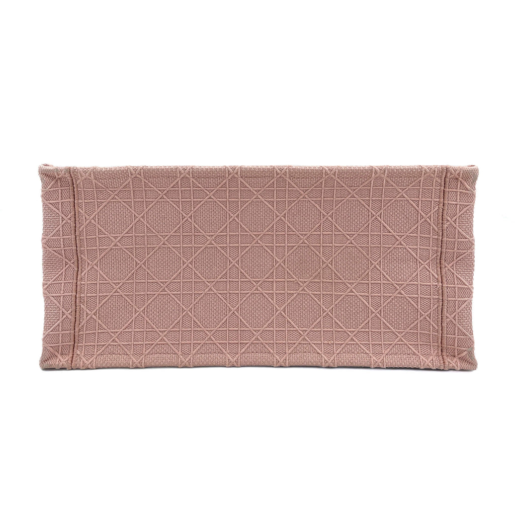 Second hand Dior Book Tote Medium Embroidery Canvas Bag Pink - Tabita Bags