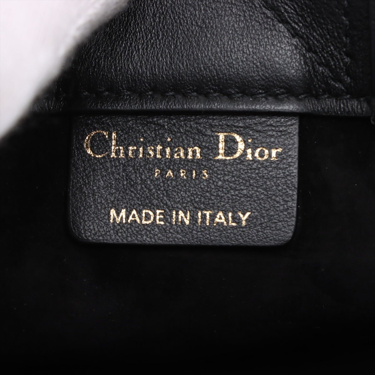 Second hand Dior Book Tote Mini Leather Macrocannage Handbag Black - Tabita Bags