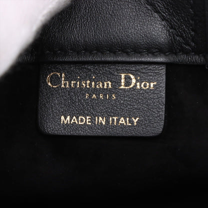 Second hand Dior Book Tote Mini Leather Macrocannage Handbag Black - Tabita Bags