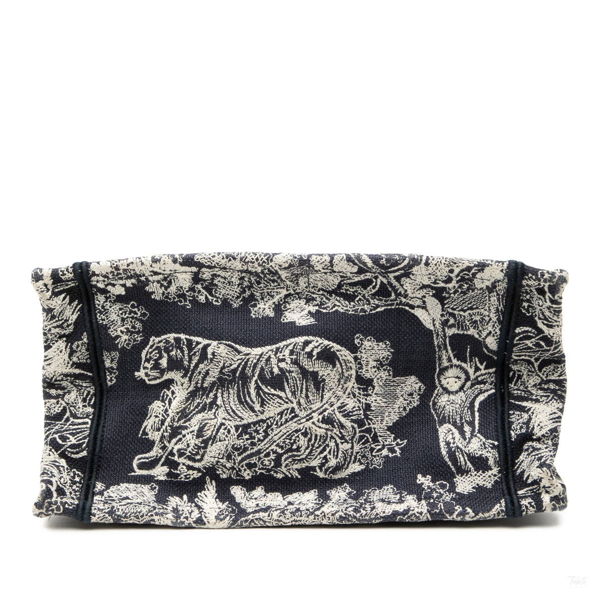 Second hand Dior Book Tote Small Embroidery Canvas Tote Bag Dioriviera Toile De Jouy Blue - Tabita Bags