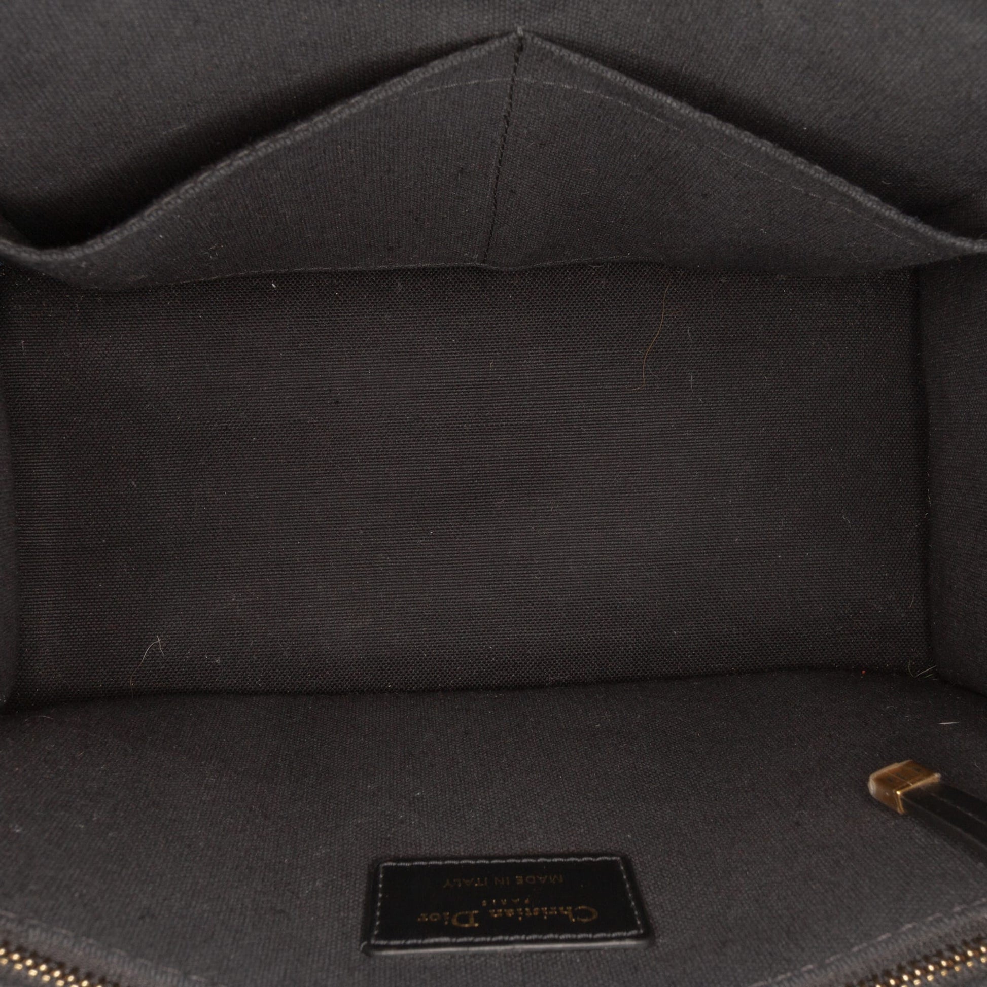 Second hand Dior Book Tote Small Embroidery Canvas Tote Bag Plan De Paris Black - Tabita Bags