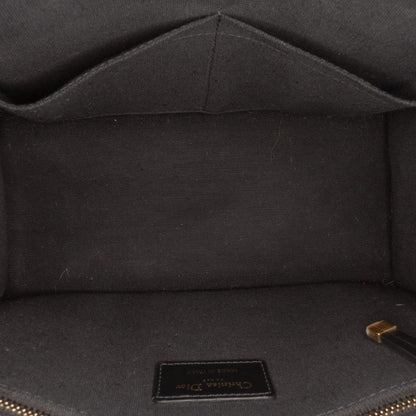 Second hand Dior Book Tote Small Embroidery Canvas Tote Bag Plan De Paris Black - Tabita Bags