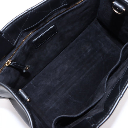 Second hand Dior Book Tote Small Leather Macrocannage Handbag Black - Tabita Bags