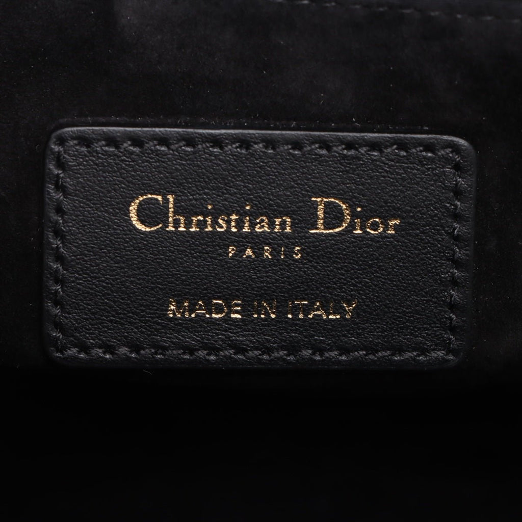 Second hand Dior Book Tote Small Leather Macrocannage Handbag Black - Tabita Bags