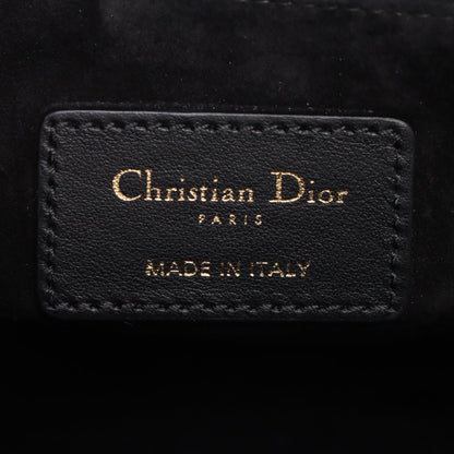 Second hand Dior Book Tote Small Leather Macrocannage Handbag Black - Tabita Bags