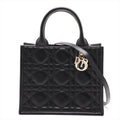 Second hand Dior Book Tote Small Leather Macrocannage Handbag Black - Tabita Bags