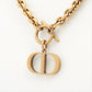 Second hand Dior CD Pendant Short Metal Necklace - Tabita Bags