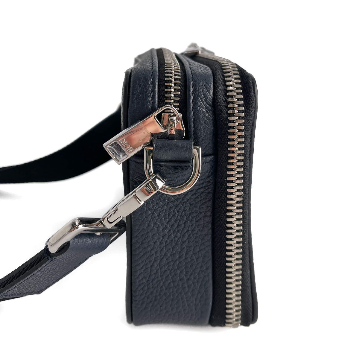 Second hand Dior Dior x Shawn Stussy Leather 2 - Ways Camera Crossbody Blue - Tabita Bags