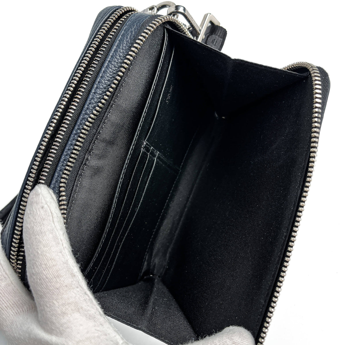 Second hand Dior Dior x Shawn Stussy Leather 2 - Ways Camera Crossbody Blue - Tabita Bags