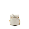 Second hand Dior DiorAmour Micro Lambskin Leather Cannage Vanity Case Handbag White - Tabita Bags