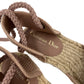 Second hand Dior Espadrille Sandals Embroidery Canvas 40 Dusty Pink - Tabita Bags