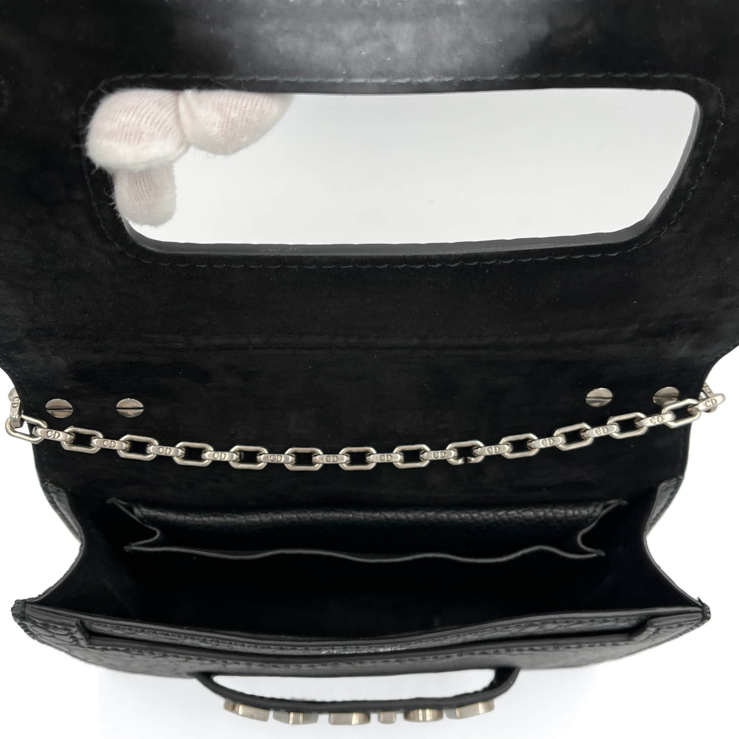 Second hand Dior J'Adior Grained Calfskin Leather Flap Crossbody Black - Tabita Bags