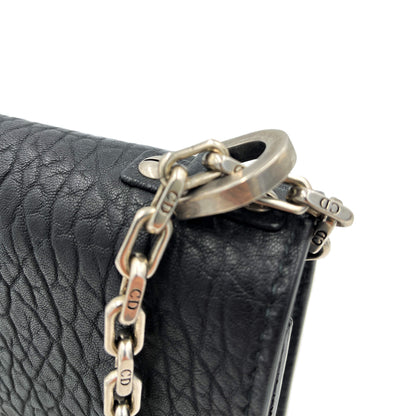 Second hand Dior J'Adior Grained Calfskin Leather Flap Crossbody Black - Tabita Bags