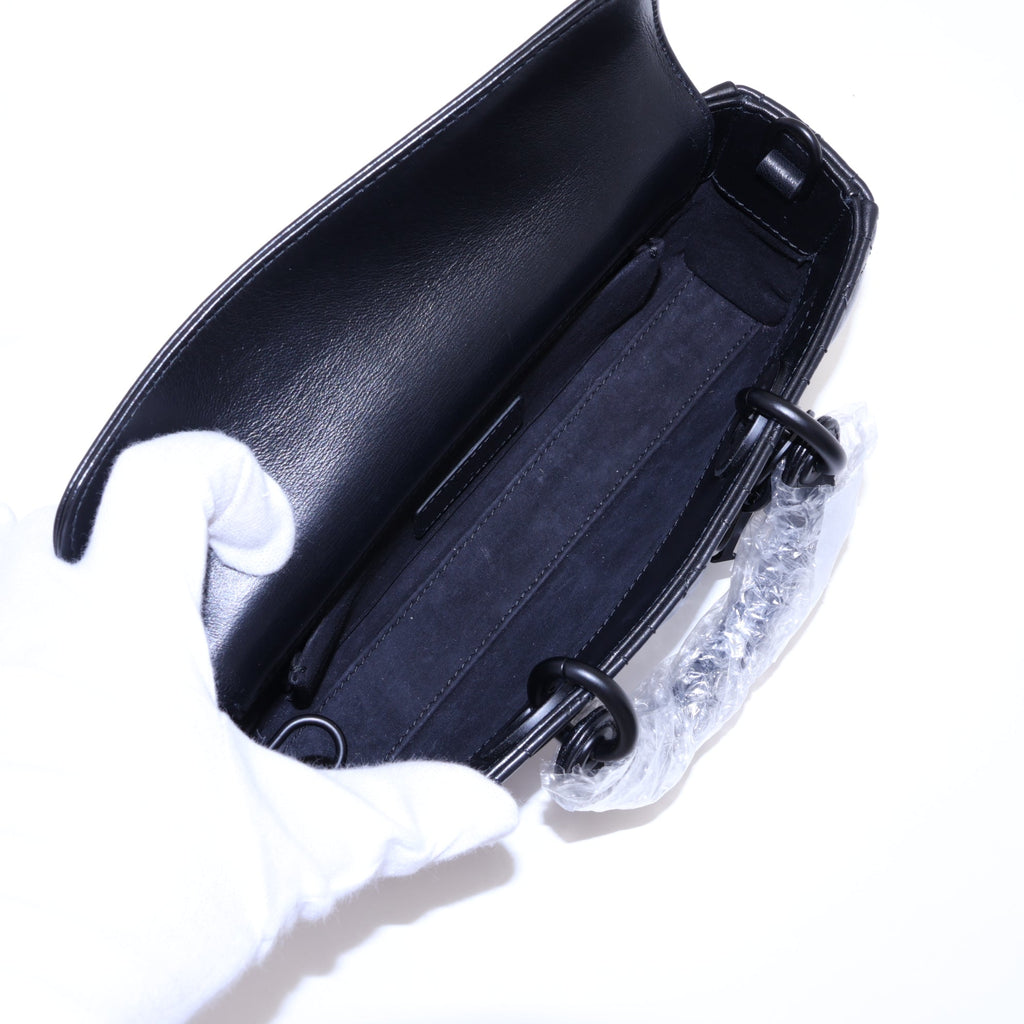 Second hand Dior Lady D-Joy Small Calfskin & Patent Cannage Top-handle Handbag Black - Tabita Bags