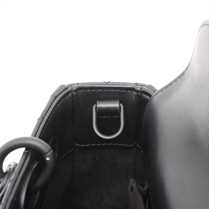 Second hand Dior Lady D-Joy Small Calfskin & Patent Cannage Top-handle Handbag Black - Tabita Bags