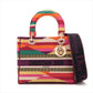 Second hand Dior Lady D - Lite Medium Embroidery Canvas 2 - Ways Tote Bag Multicolor - Tabita Bags