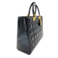 Second hand Dior Lady Dior Large Zip Cannage Lambskin Leather 2-Ways Tote Bag Black - Tabita Bags