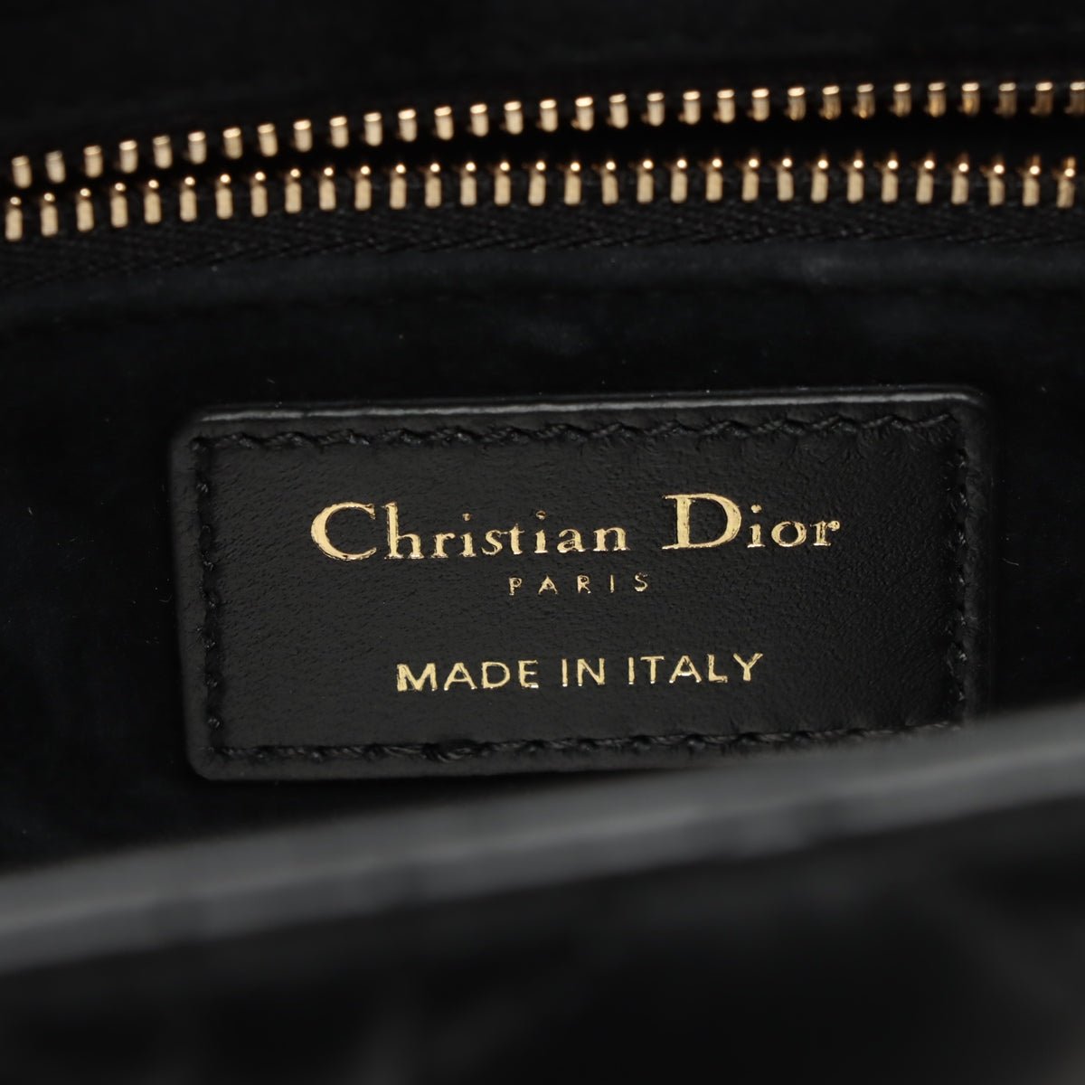 Second hand Dior Lady Dior Medium Calfskin Leather Cannage Tote Handbag Black - Tabita Bags