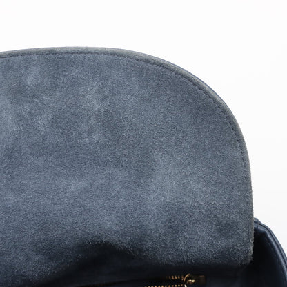 Second hand Dior Lady Dior Medium Calfskin Leather Cannage Tote Handbag Blue - Tabita Bags