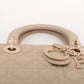 Second hand Dior Lady Dior Medium Cannage Lambskin Leather 2 - Ways Tote Bag Sand - Tabita Bags