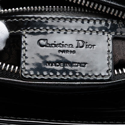Second hand Dior Lady Dior Medium Patent Leather Cannage Tote Handbag Black - Tabita Bags