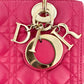 Second hand Dior Lady Dior Medium Zip Cannage Leather 2-Ways Tote Bag Pink - Tabita Bags