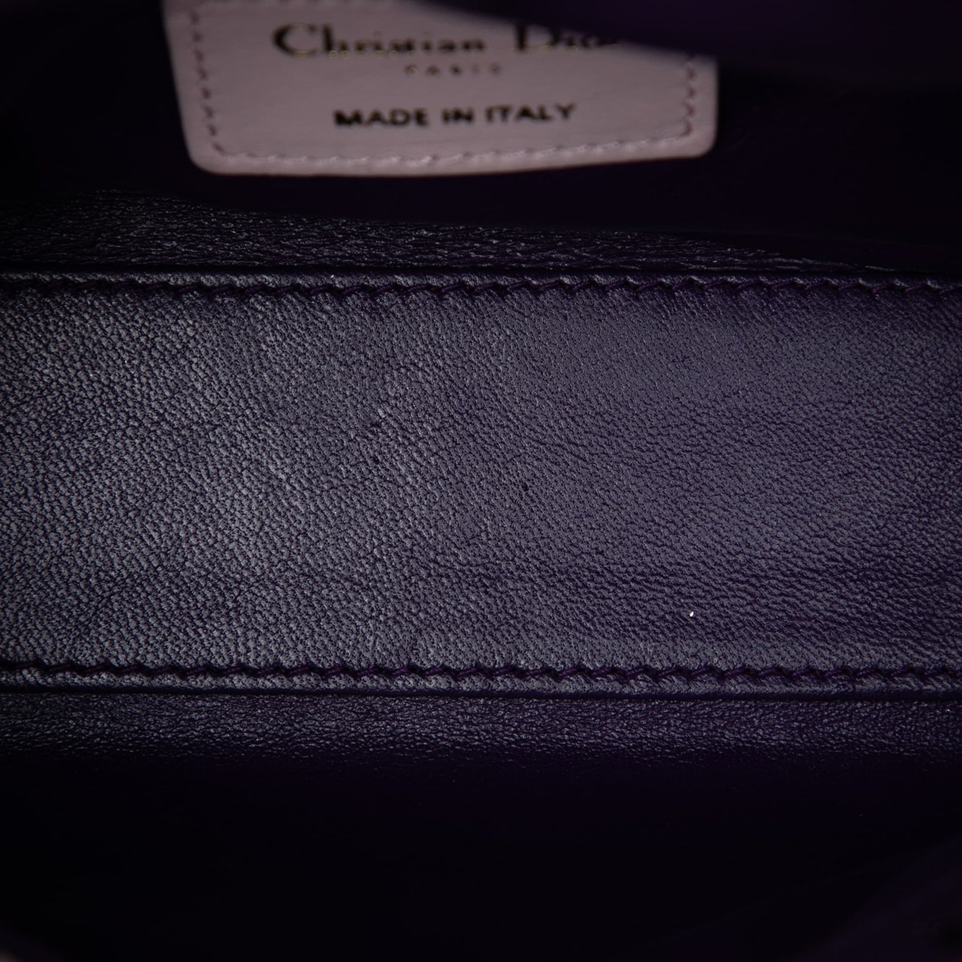 Second hand Dior Lady Dior Mini Lambskin Leather Cannage Tote Handbag Tricolor - Tabita Bags