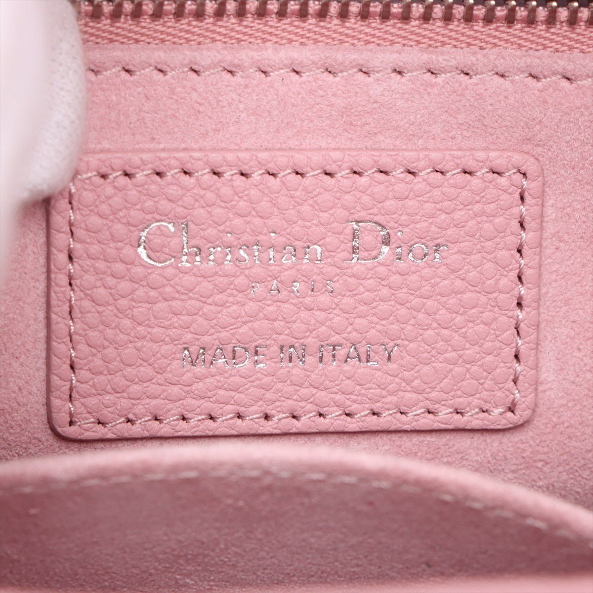Second hand Dior Lady Dior Small Grained Calfskin Leather My ABCDior Cannage Tote Handbag Pink - Tabita Bags
