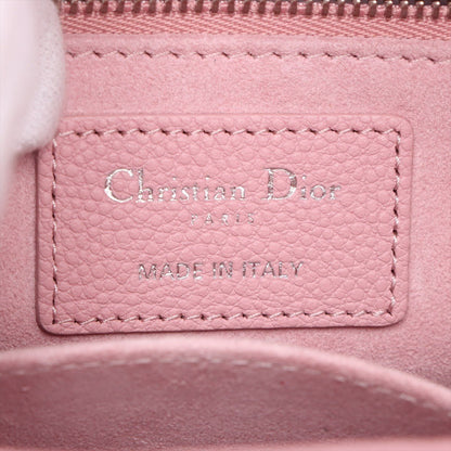 Second hand Dior Lady Dior Small Grained Calfskin Leather My ABCDior Cannage Tote Handbag Pink - Tabita Bags