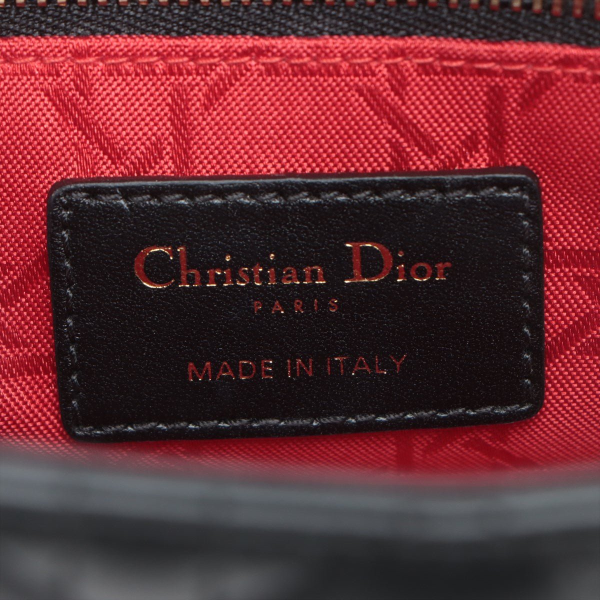 Second hand Dior Lady Dior Small Lambskin Leather My ABCDior Cannage Tote Handbag Black - Tabita Bags