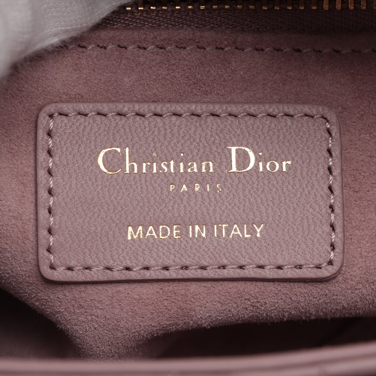 Second hand Dior Lady Dior Small Lambskin Leather My ABCDior Cannage Tote Handbag Dust Pink - Tabita Bags