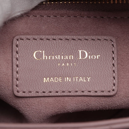 Second hand Dior Lady Dior Small Lambskin Leather My ABCDior Cannage Tote Handbag Dust Pink - Tabita Bags