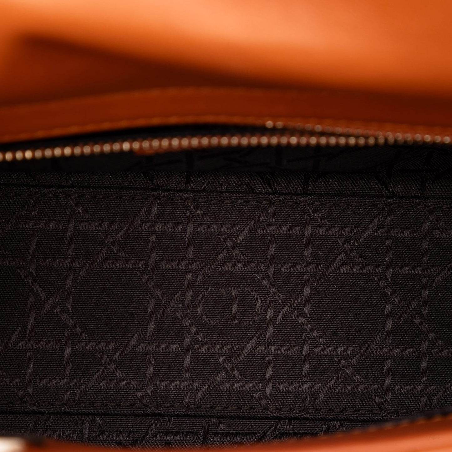 Second hand Dior Lady Dior Small Lambskin Leather My ABCDior Cannage Tote Handbag Orange - Tabita Bags